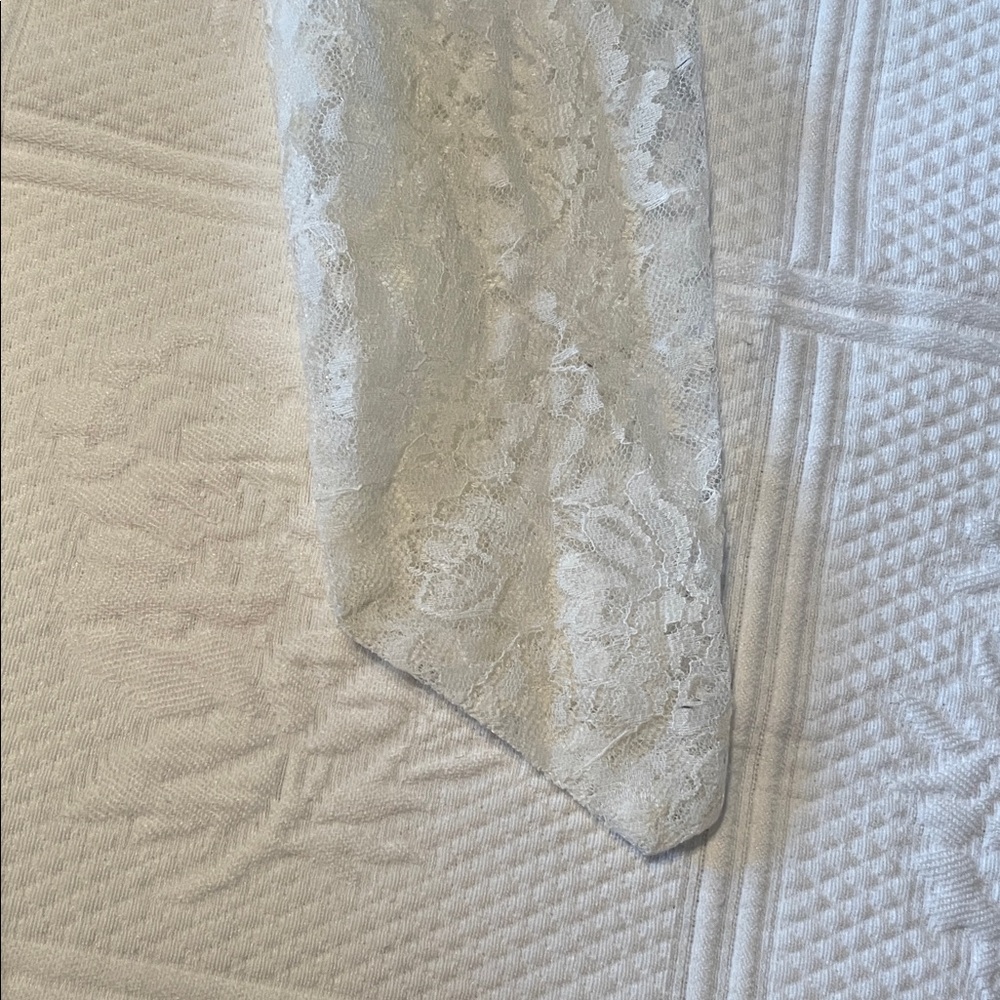 Elegant White Lace Wedding Dress with Veil - Picture 5 of 12